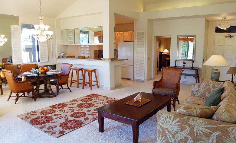 The Palms at Wailea Unit 901 Interior Living Room Vacation Rental by Owner